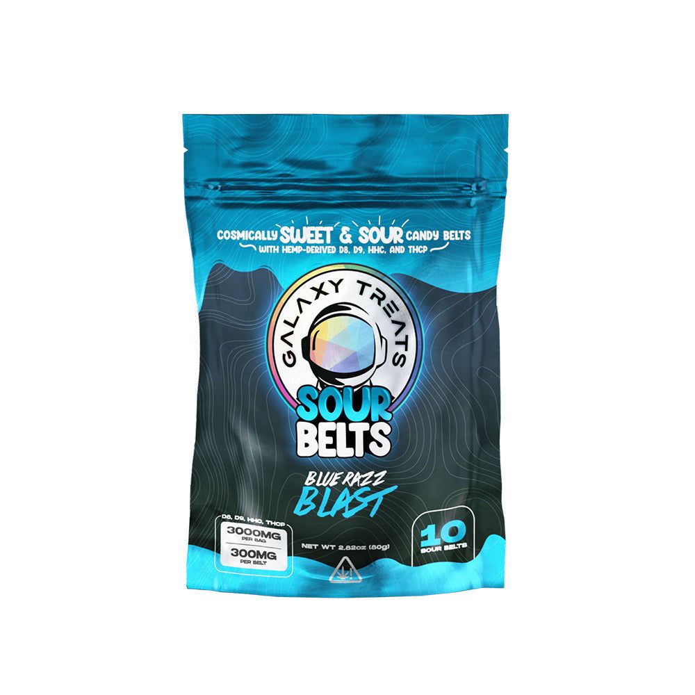 Galaxy Treats Sour Belts (3000mg 10ct Pouch) thumbnail